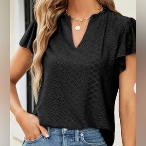 NWOT W5 Concepts Black Eyelet Top Size Size S